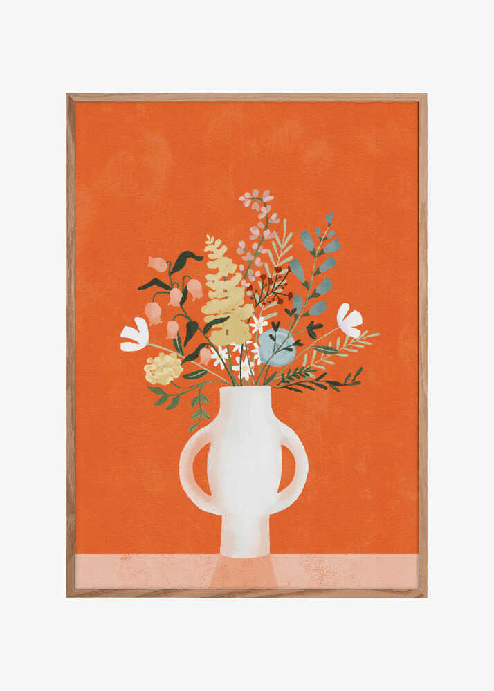 Flowers in Vase, Red
