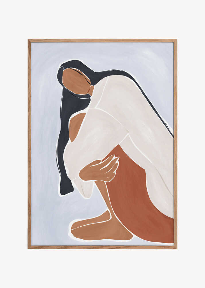 Woman Embracing Herself Print By Ivy Green Illustrations