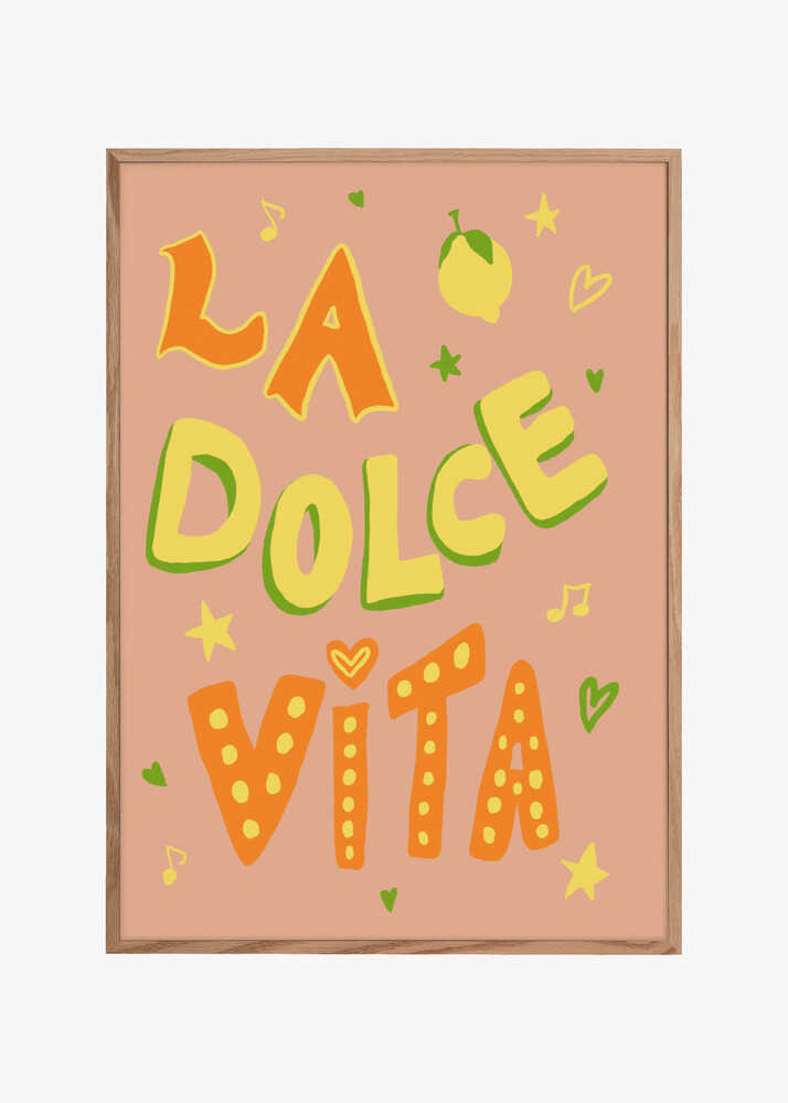 Poster La Dolce Vita Rosa Up