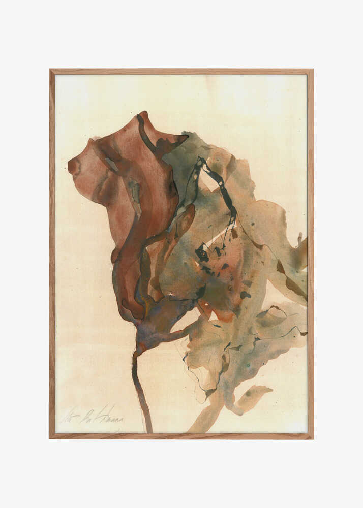 Organic Shapes in Earthy Tones of Brown and Green