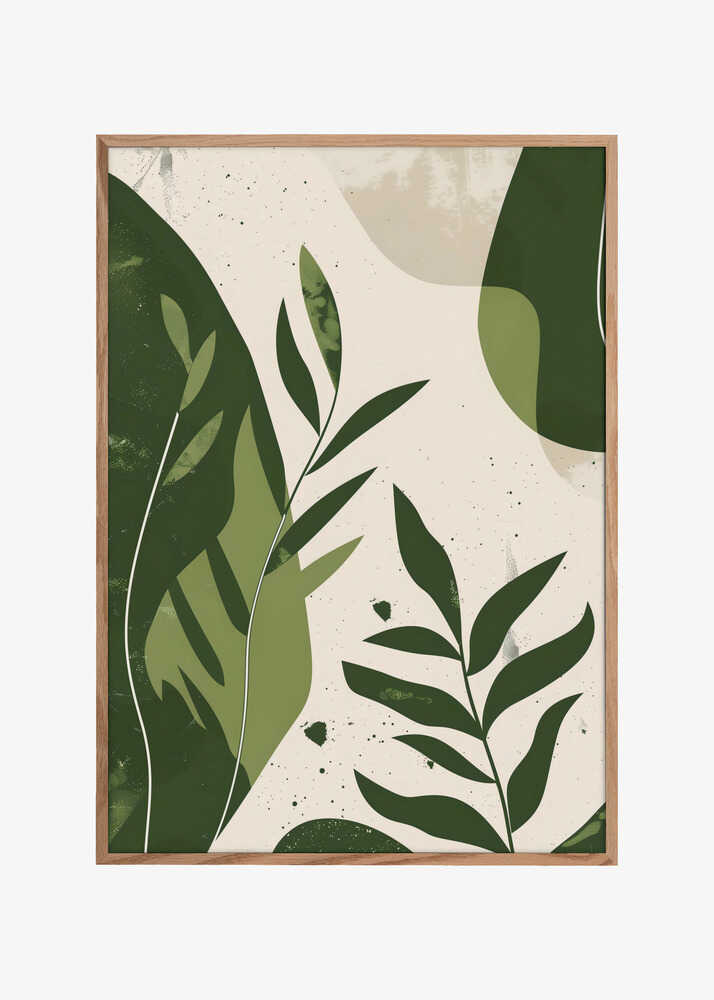 Green Abstract Leaves No 2