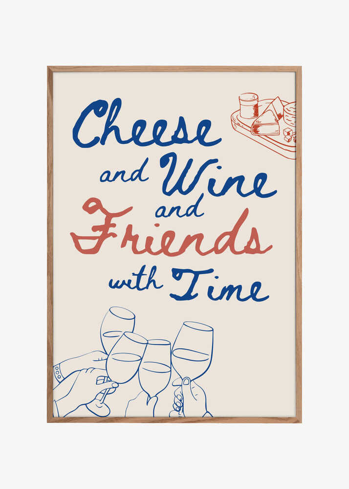 Cheese and wine..., Text + Illustration