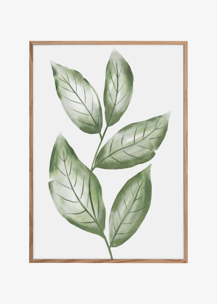 Delicate Branch with Green Leaves