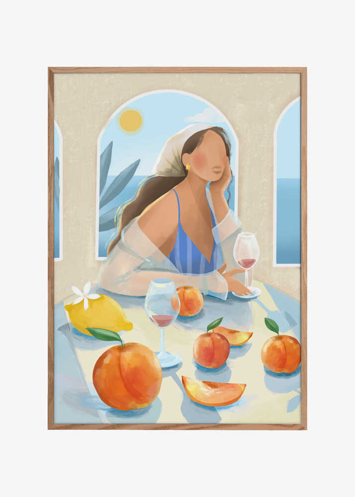 Girl with peaches