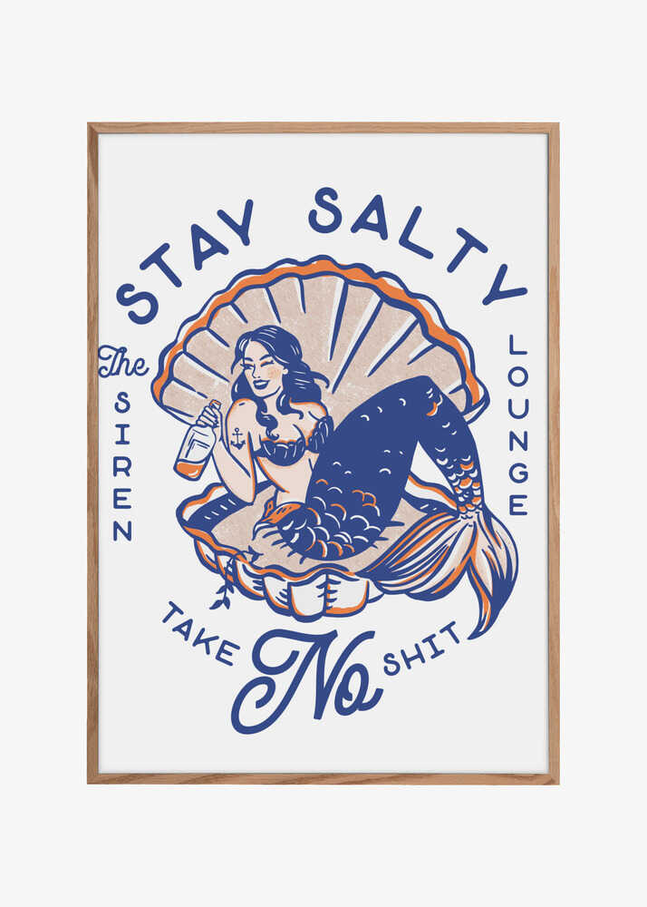Stay Salty Siren Lounge Pin-Up Mermaid