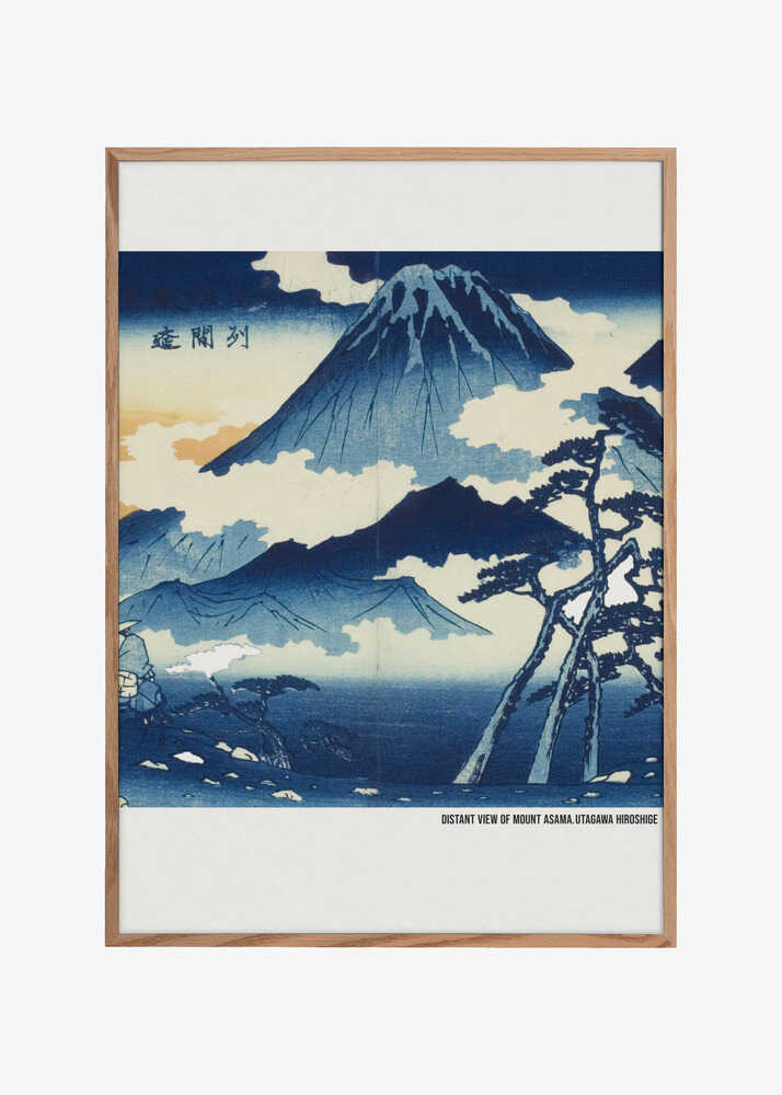 Distant View of Mount Asama In the Shinshu District