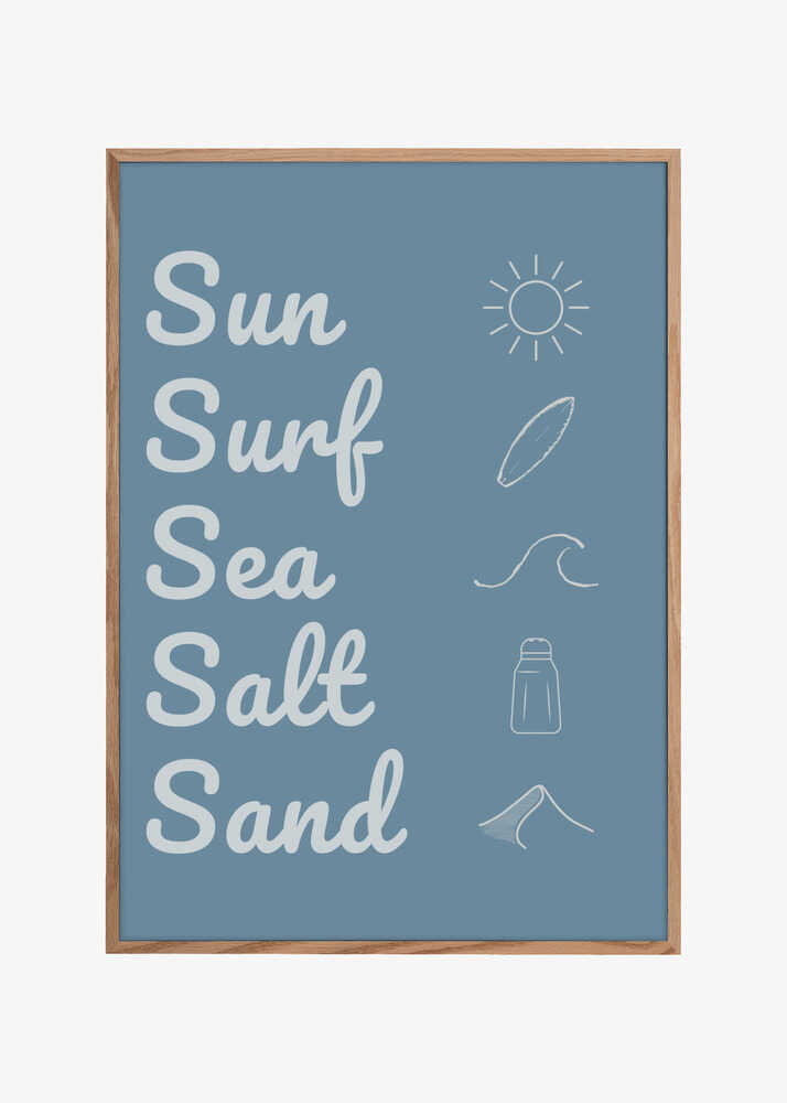 Sun Surf Sea Salt Sand Dark Blue