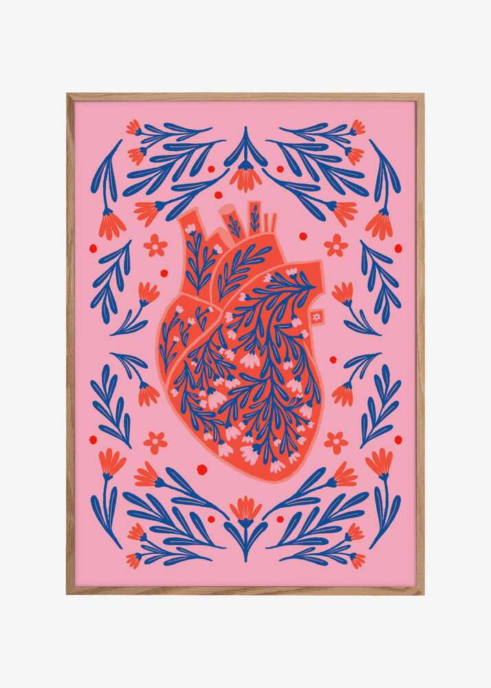 Floral Anatomical Heart