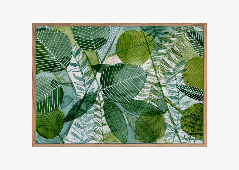 Intricate Green Leaf Pattern