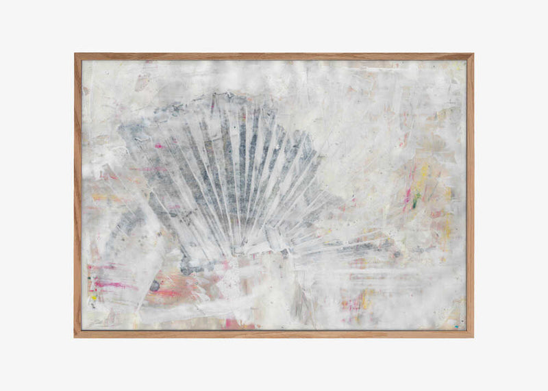 Abstract shell painting natural structure mural