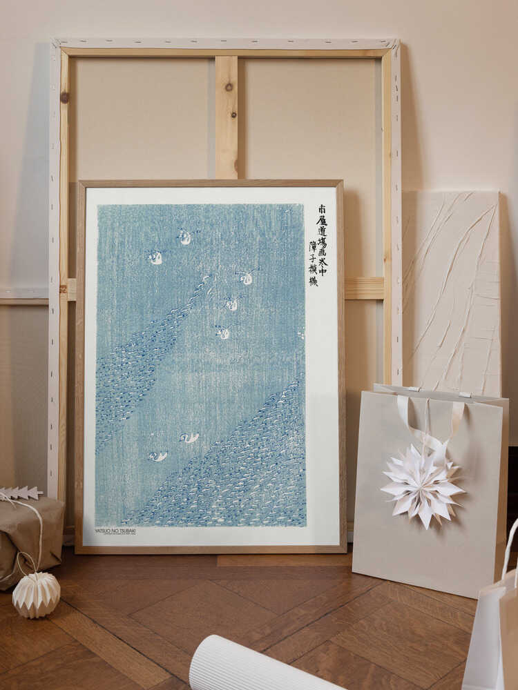 Woodblock Print Blue