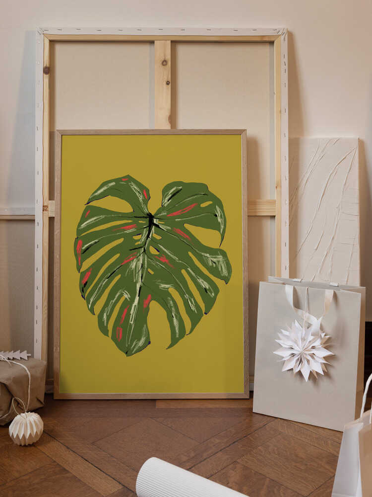 Monstera Leaf Green