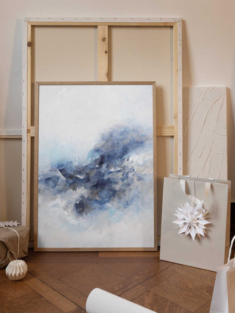 Expressionist Blue Abstract