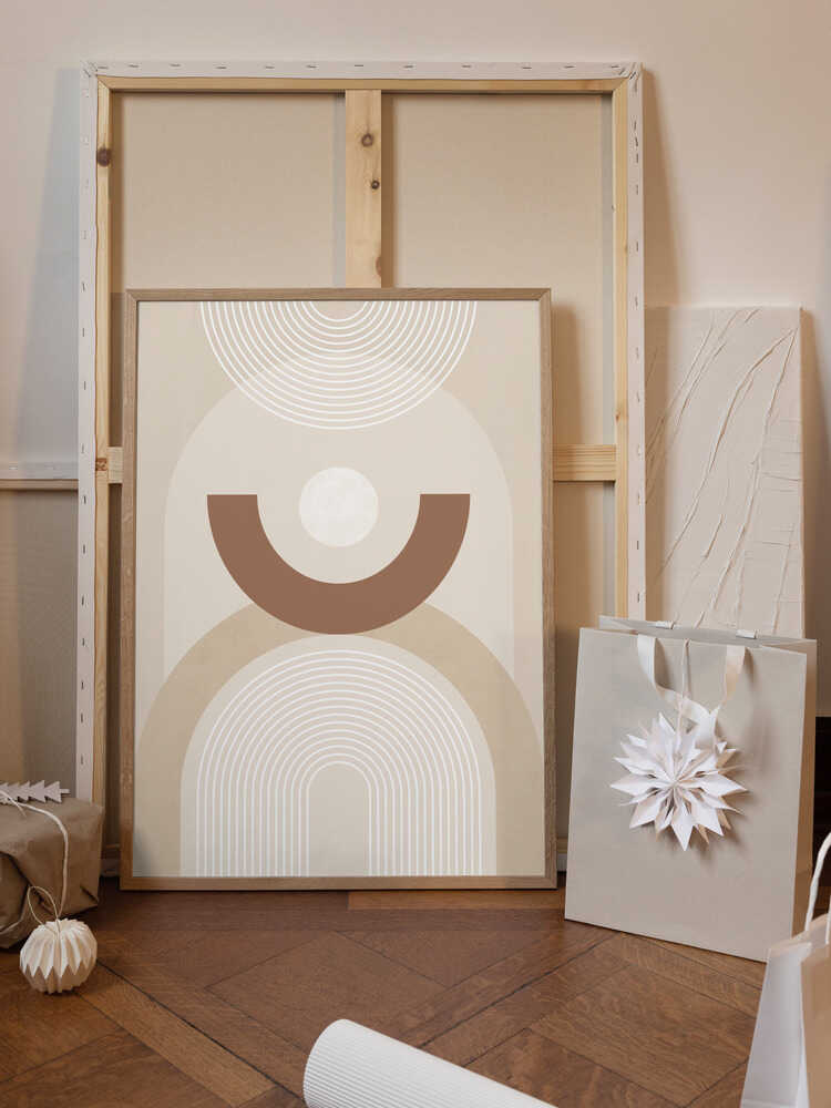 Beige Mid Century Poster