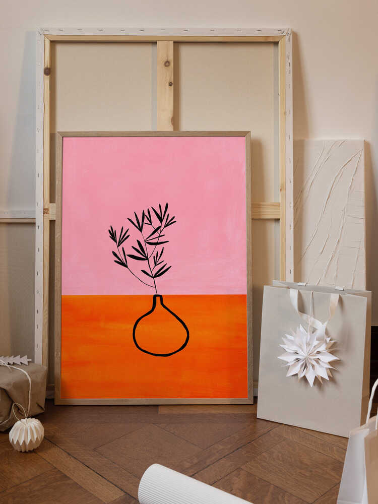 Orange Pink Vase