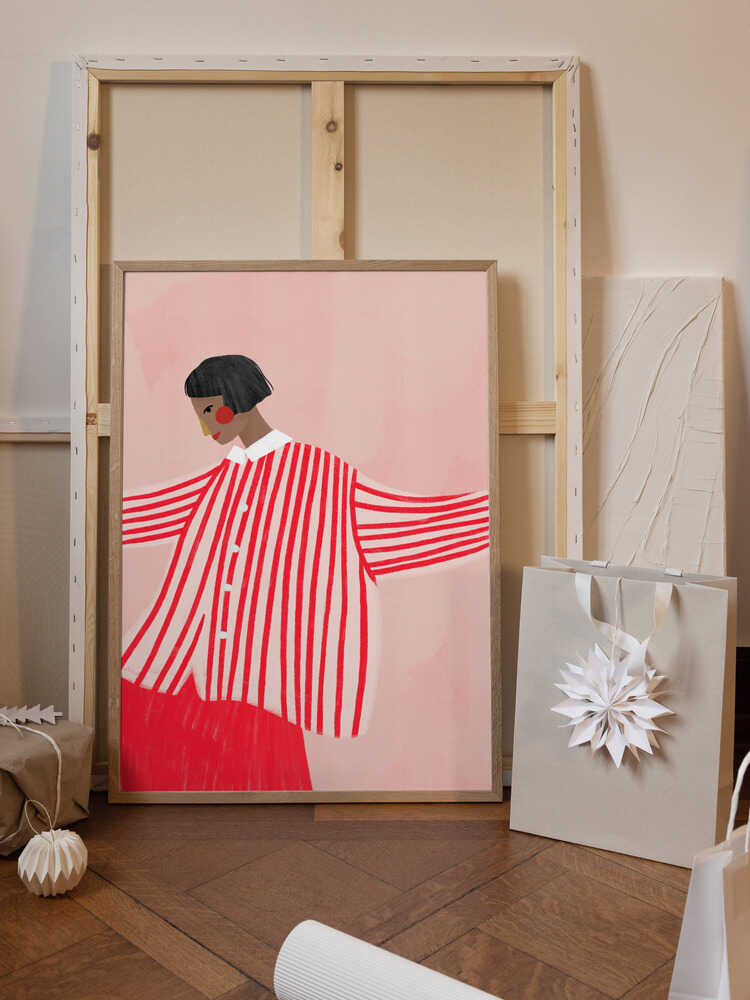 The Woman With the Red Stripes