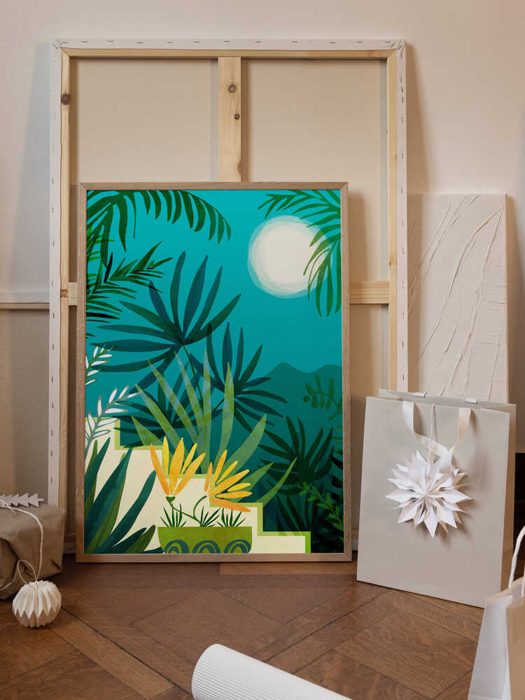 Rainforest With Moonlight