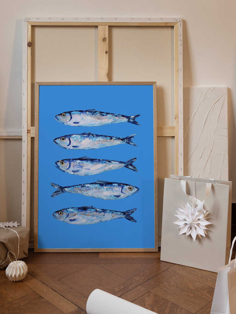 Sardines on Blue