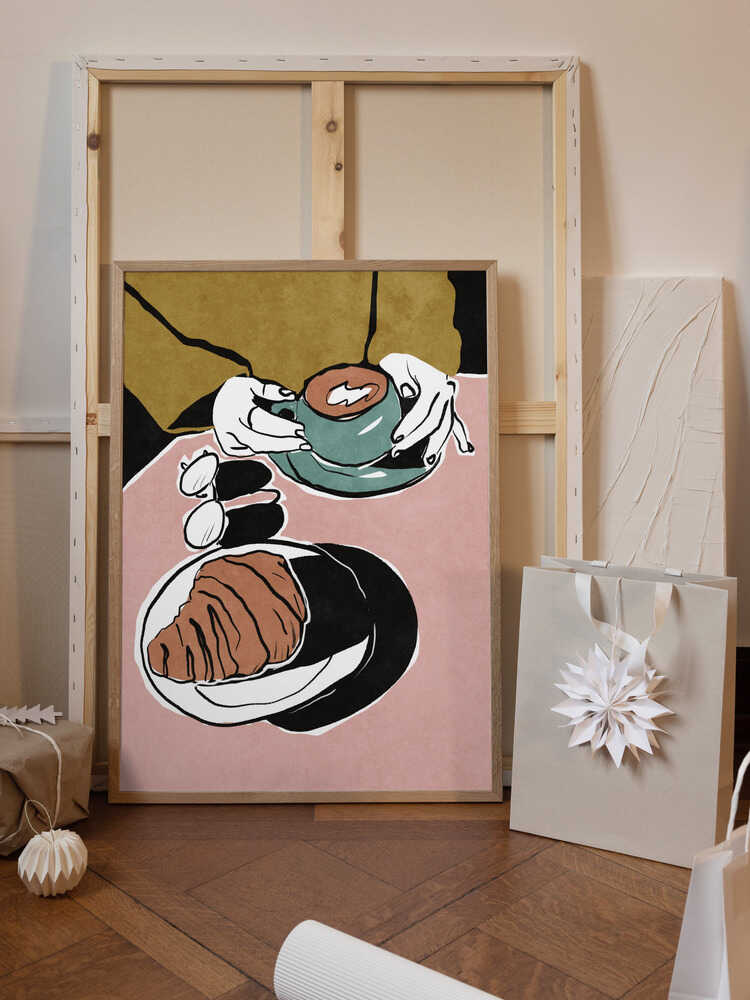 Croissant et café au lait