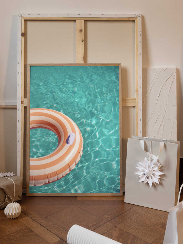 Peach Fuzz Swimming Pool Fun