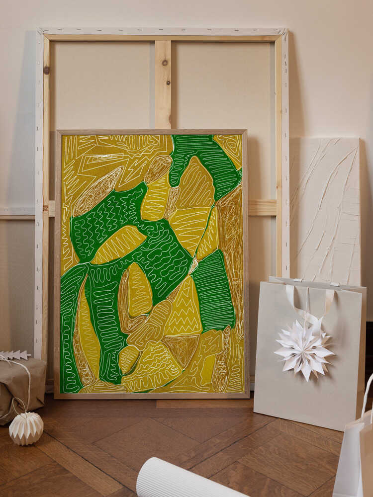 Gold and green abstract