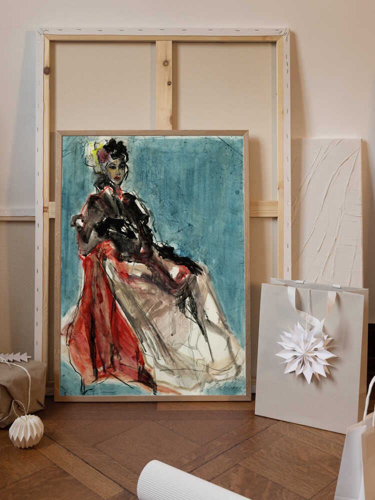 Elegant Pose of Woman Portrait