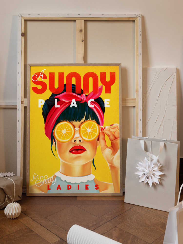 A Sunny Place For Shady Ladies Orange Pinup Art