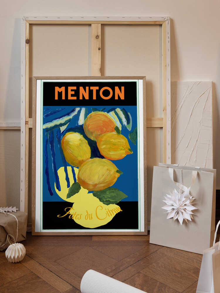 Lemons Menton Citrus Fruit Poster
