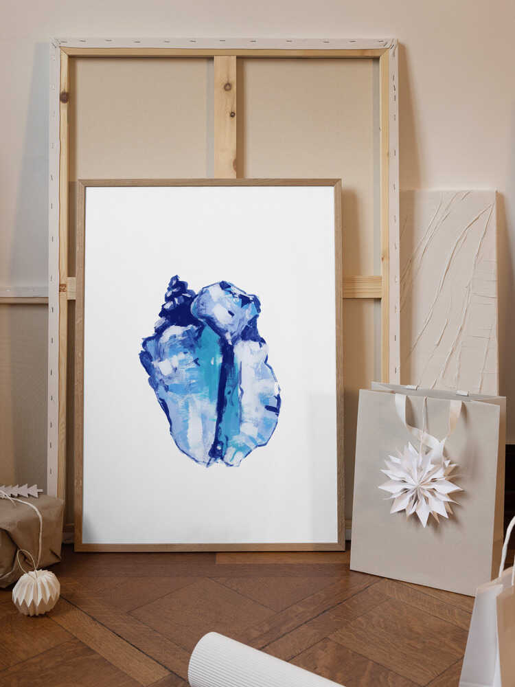 Blue Seashell On White Background No 1