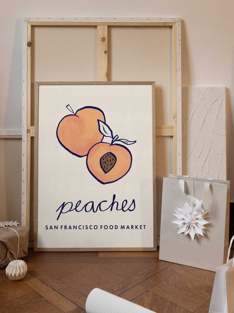 Food Art - Peaches San Francisco Food Market