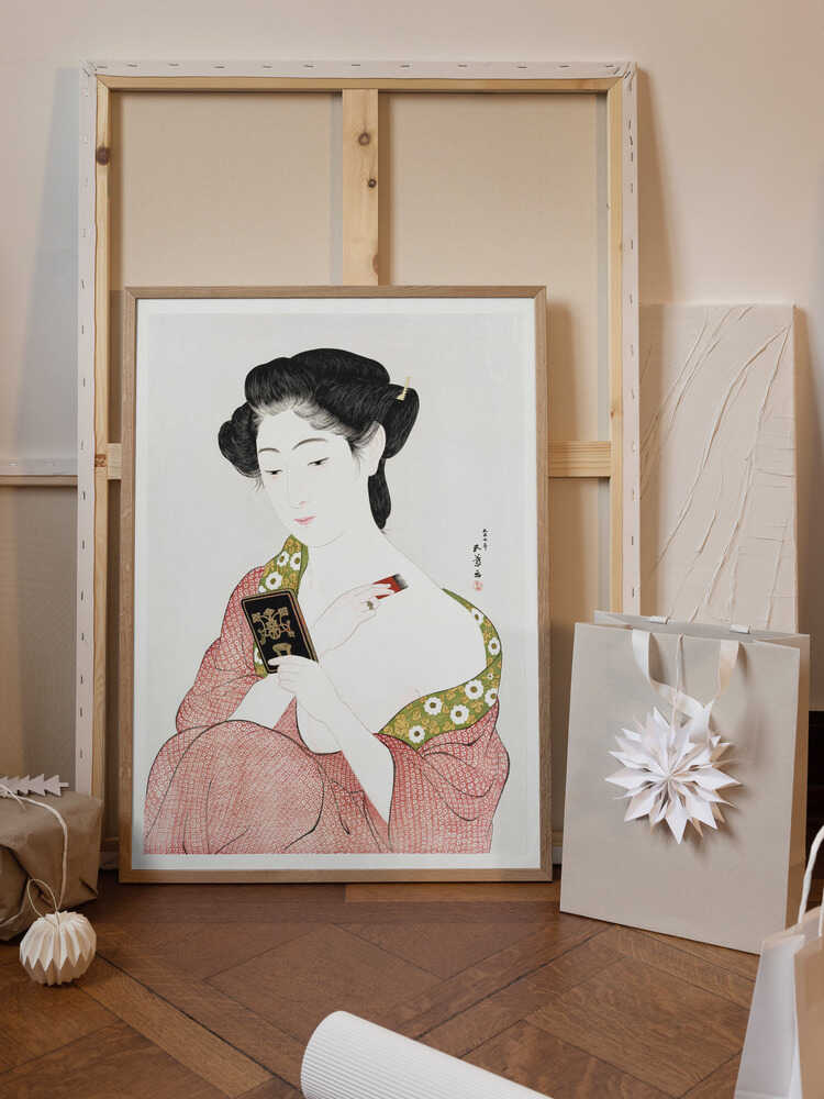 Japanese Woman Applying Powder (1918)