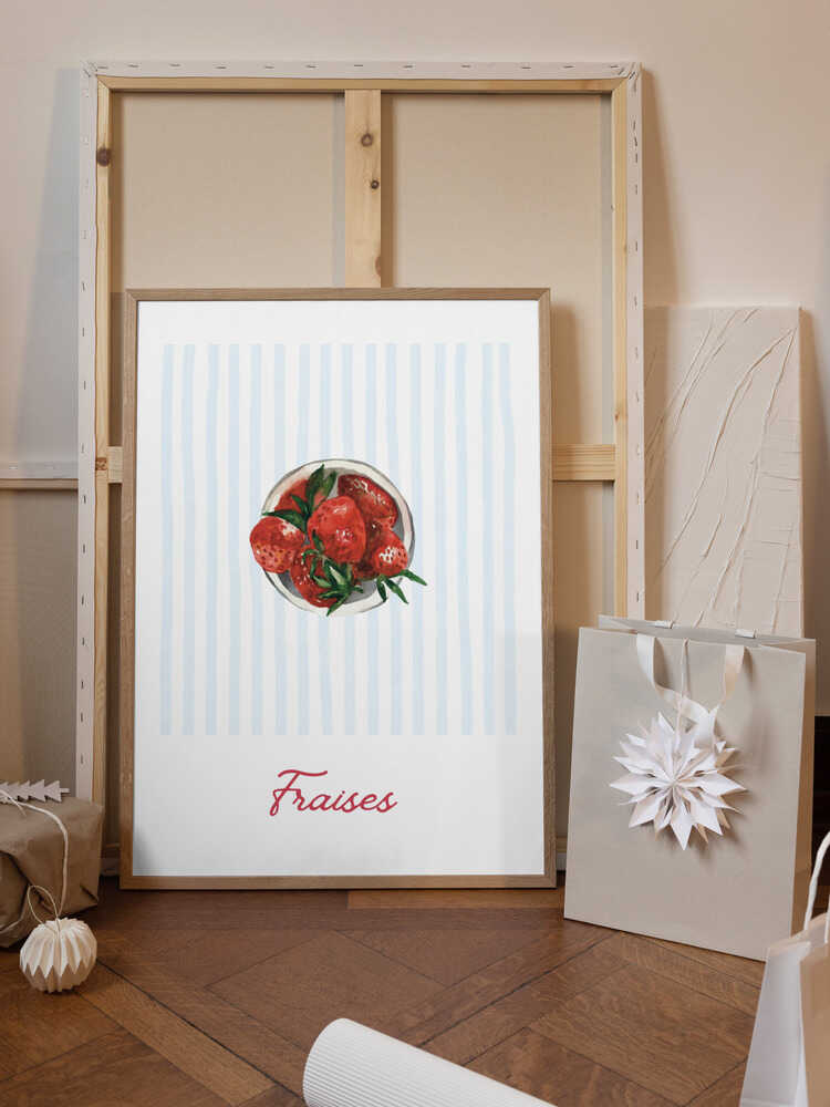 Watercolor Illustration Of Strawberries