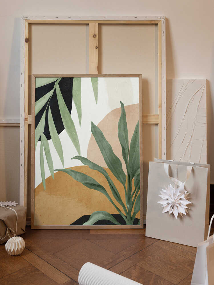 Abstract Art Tropical Leaves