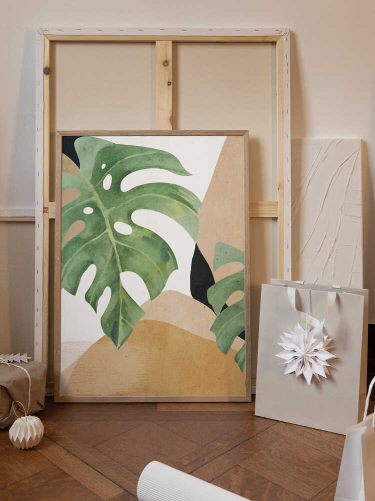 Abstract Art Tropical Leaves