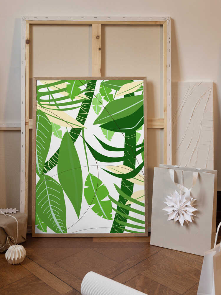 Lush Green Leaves And Tropical Foliage