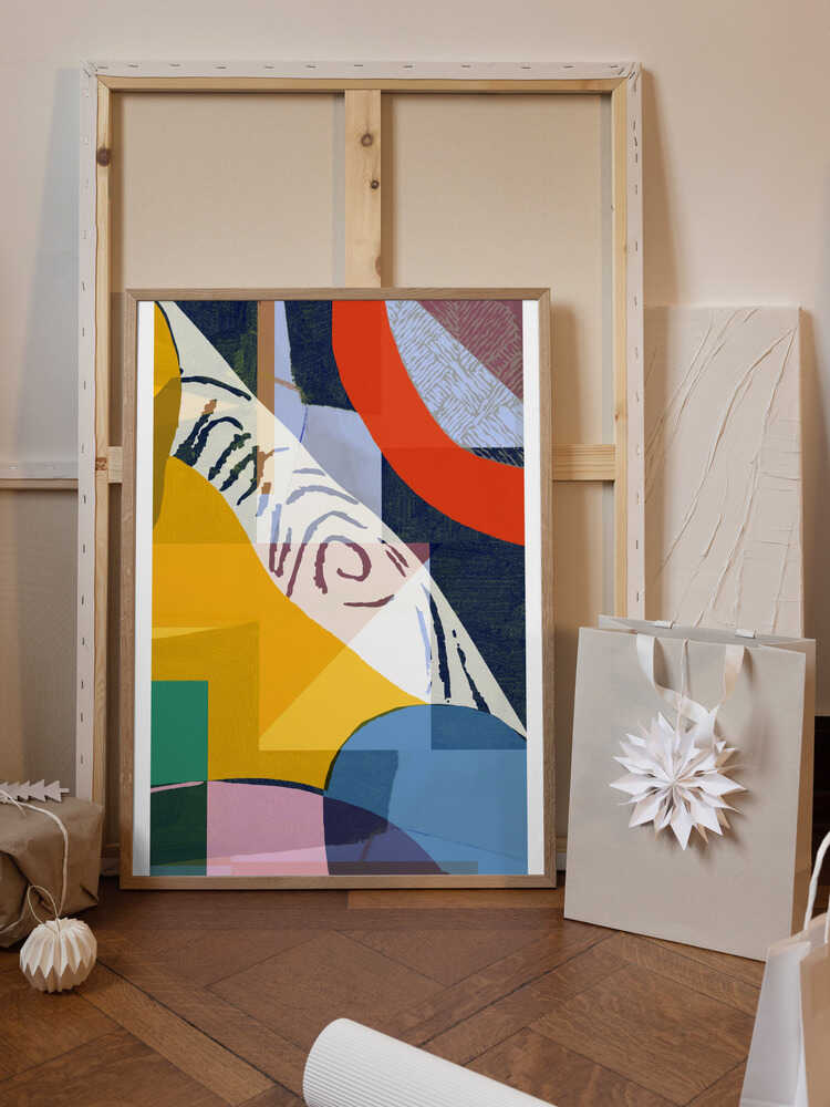 Vibrant Composition Of Geometric Shapes