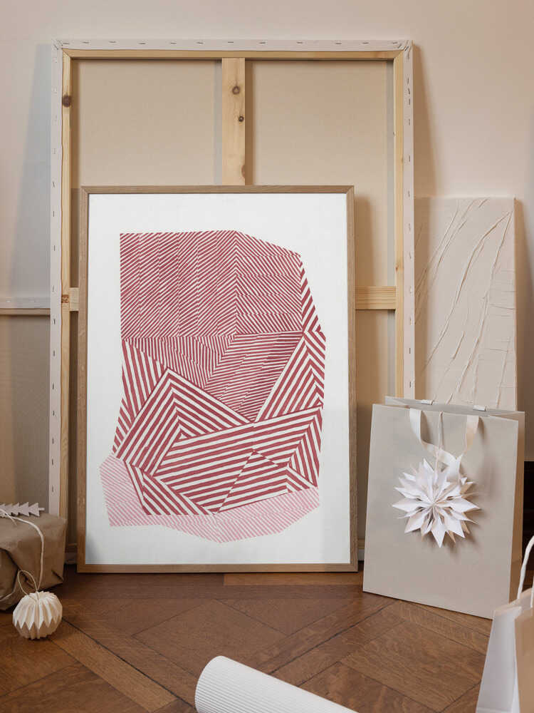 Striped geometric shape