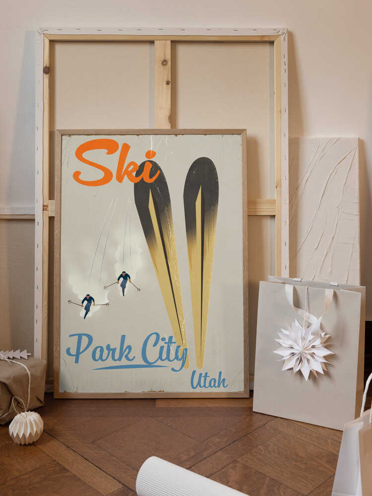 Park City Utah Vintage Ski Poster