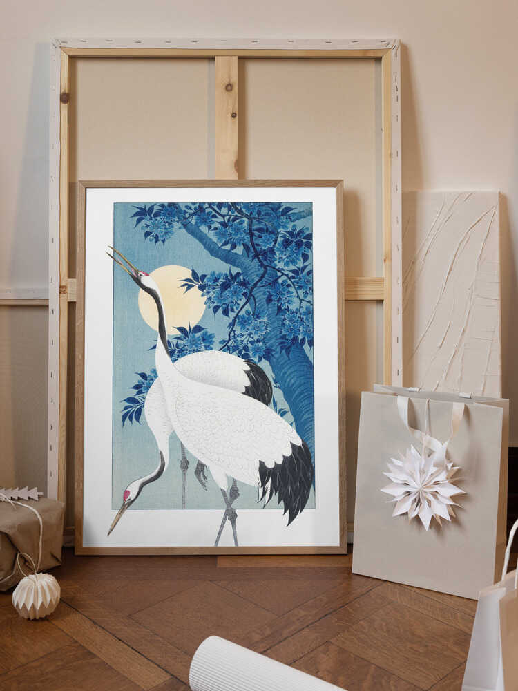 Cranes In a Moonlit Night