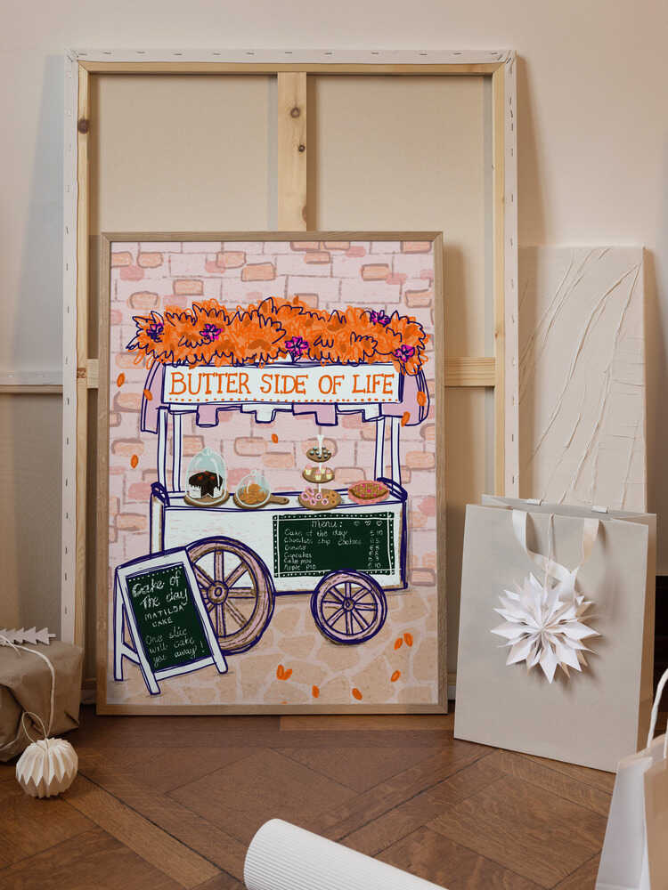 Butter side of life bakery cart