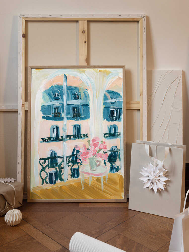 Paris Apartment Acrylic Painting