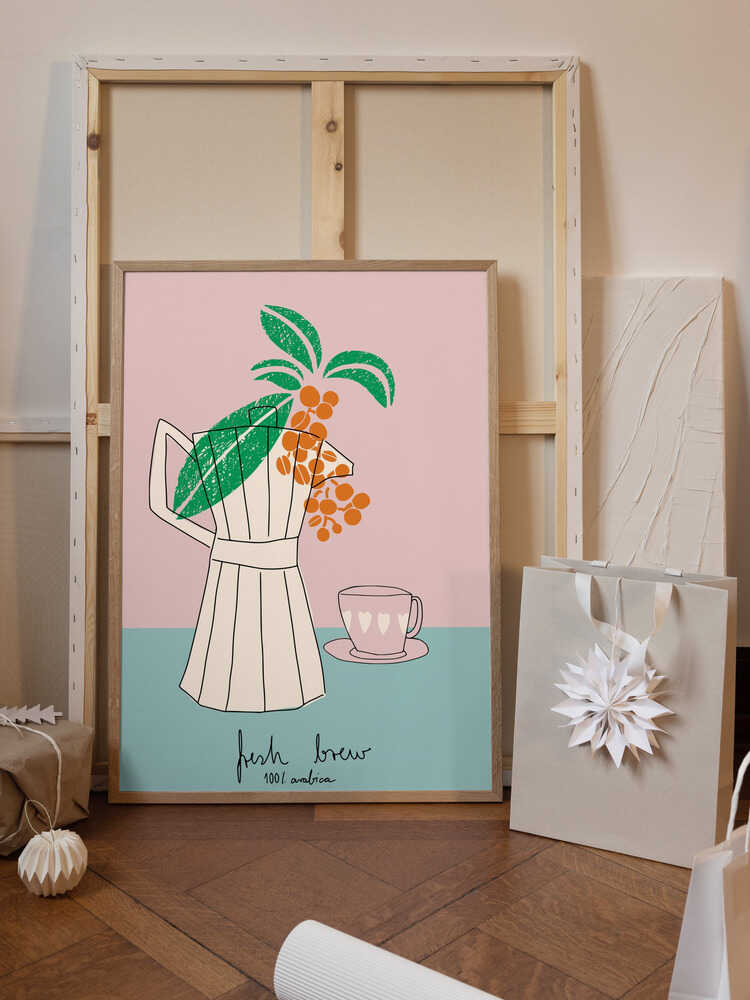 coffee pot fresh brew 100% arabica