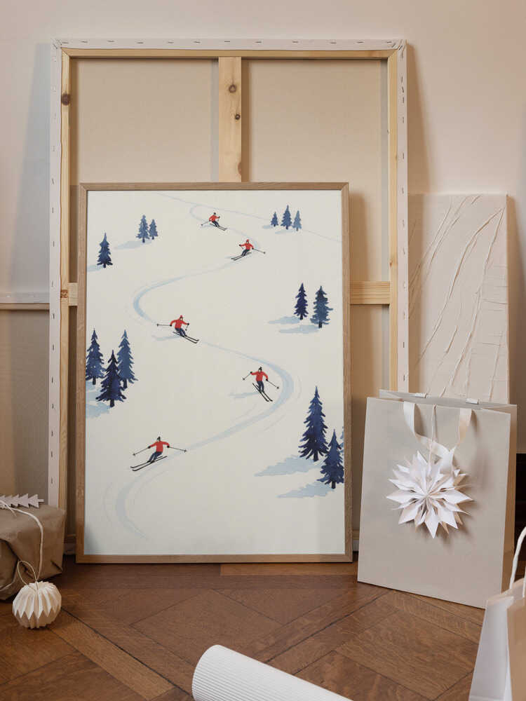 Five Skiers