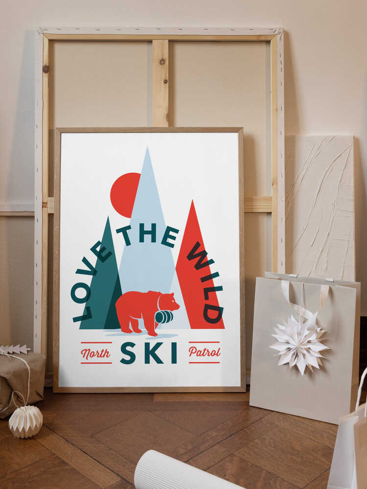 Ski Patrol Geometric Art