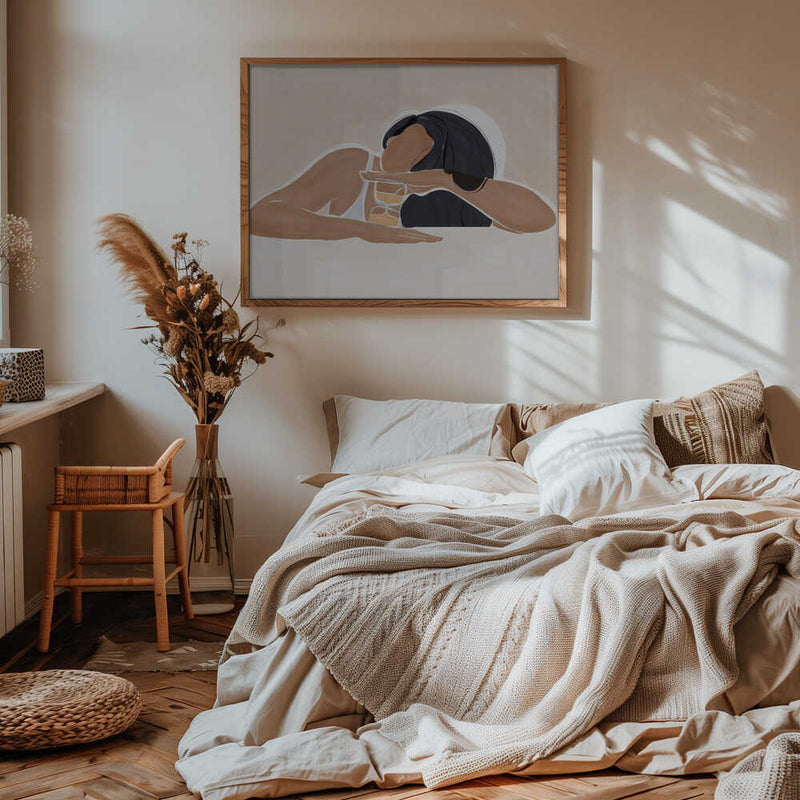 Woman With a Magic Hourglass Print By Ivy Green Illustrations