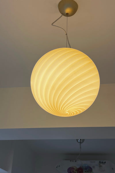 Murano Candy pendant yellow swirl D: 30 cm