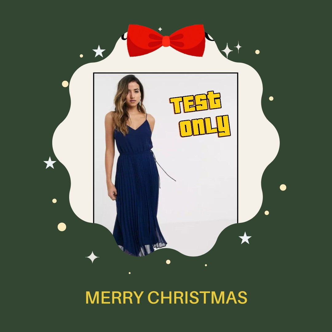 ASOS DESIGN pleated cami midi dress with drawstring waist in navy