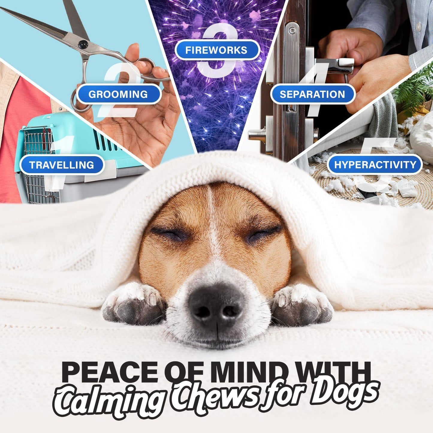 Calming Chews for Dogs Dog Anxiety Relief Promote Relaxation Dog Calming Chews