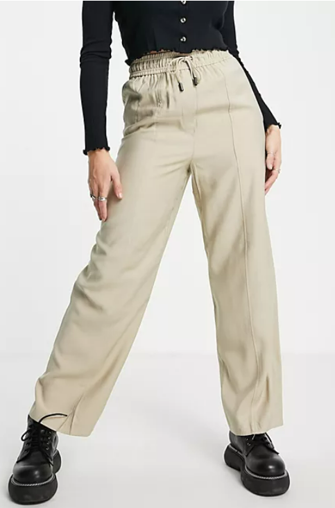 Topshop oversized mid rise balloon cargo trouser with utility pockets in purple