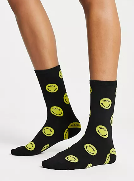 Vans Ticker socks in black/yellow